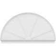 thumbnail image 3 of Ekena Millwork 86"W x 49-3/4"H x 2-3/4"P Half Round 4 Spoke Architectural Grade PVC Combination Pediment, 3 of 7