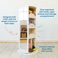 thumbnail image 4 of ECR4Kids Rotating Dress-Up Carousel Costume Organizer, Montessori Furniture, White Wash, 4 of 9