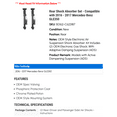 thumbnail image 2 of Rear Shock Absorber Set - Compatible with 2016 - 2017 Mercedes-Benz GLE350, 2 of 2