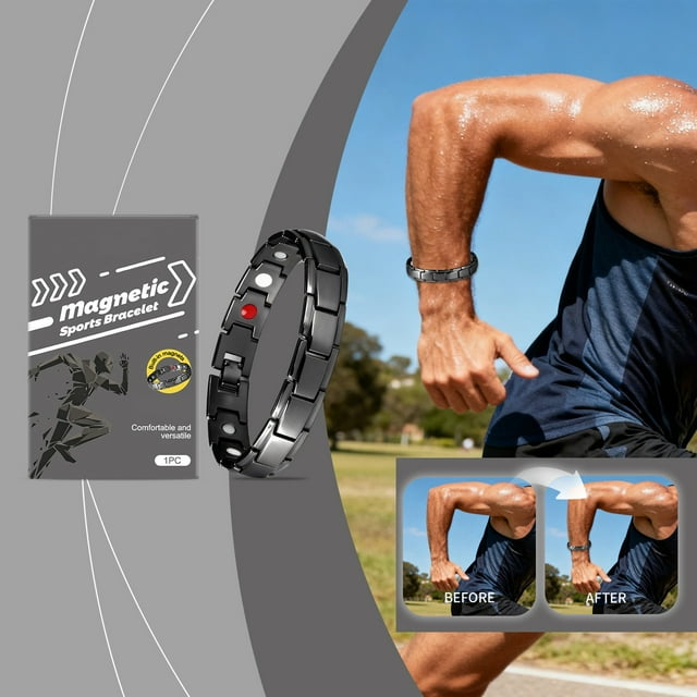 Pulsera magnética, correa deportiva, pulsera de fitness, con cierre magnético, aleación ligera, con liberación rápida, diseño portátil, duradera, resistente al desgaste, versátil para deportes