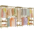 thumbnail image 3 of Heavy Duty Garment Rack  Clothing Rack for Hanging Clothes  Extra Large Closet  Freestanding Wardrobe Closet Organizer and Storage with Hanger Rods  Extendable from to ft, 3 of 4