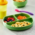 thumbnail image 4 of Parent's Choice 3 Compartment Section Silicone Toddler Plate Sage Green, 4 of 6