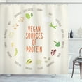 thumbnail image 1 of Ambesonne Vegetarian Shower Curtain, Vegan Sources of Protein, 69"Wx70"L, Multicolor, 1 of 3