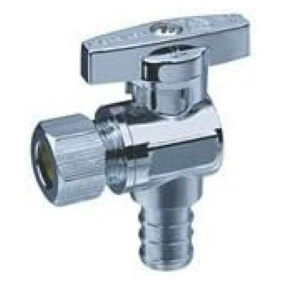 Lead-Free Brass 3/8" OD x 1/2" PEX Angle Stop Valve, 10 Piece