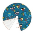 thumbnail image 3 of Bingfone Christmas Tree Skirt Mat Christmas Decoration Interior 36"-Cartoon Transportations, 3 of 8
