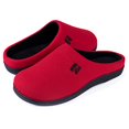 thumbnail image 2 of RockDove Chaussons en Mousse à Mémoire de Forme Bicolores pour Femmes, Taille 7-8 US Femmes, Rouge/noir, 2 of 10