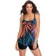 thumbnail image 3 of MKLEKYY Trajes De Baño Mujer 2 Piezas Women Plus Size Vintage Print Strappy Back Tankini Set Two Piece Swimdress Panty Bathing Suit Beachwear, 3 of 5