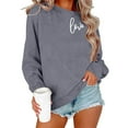 thumbnail image 3 of Fnooota Valentine's Day Sweatshirts for Women, Casual Spring Pullover Crew Neck Long Sleeve Tops Gray Size XL, 3 of 3