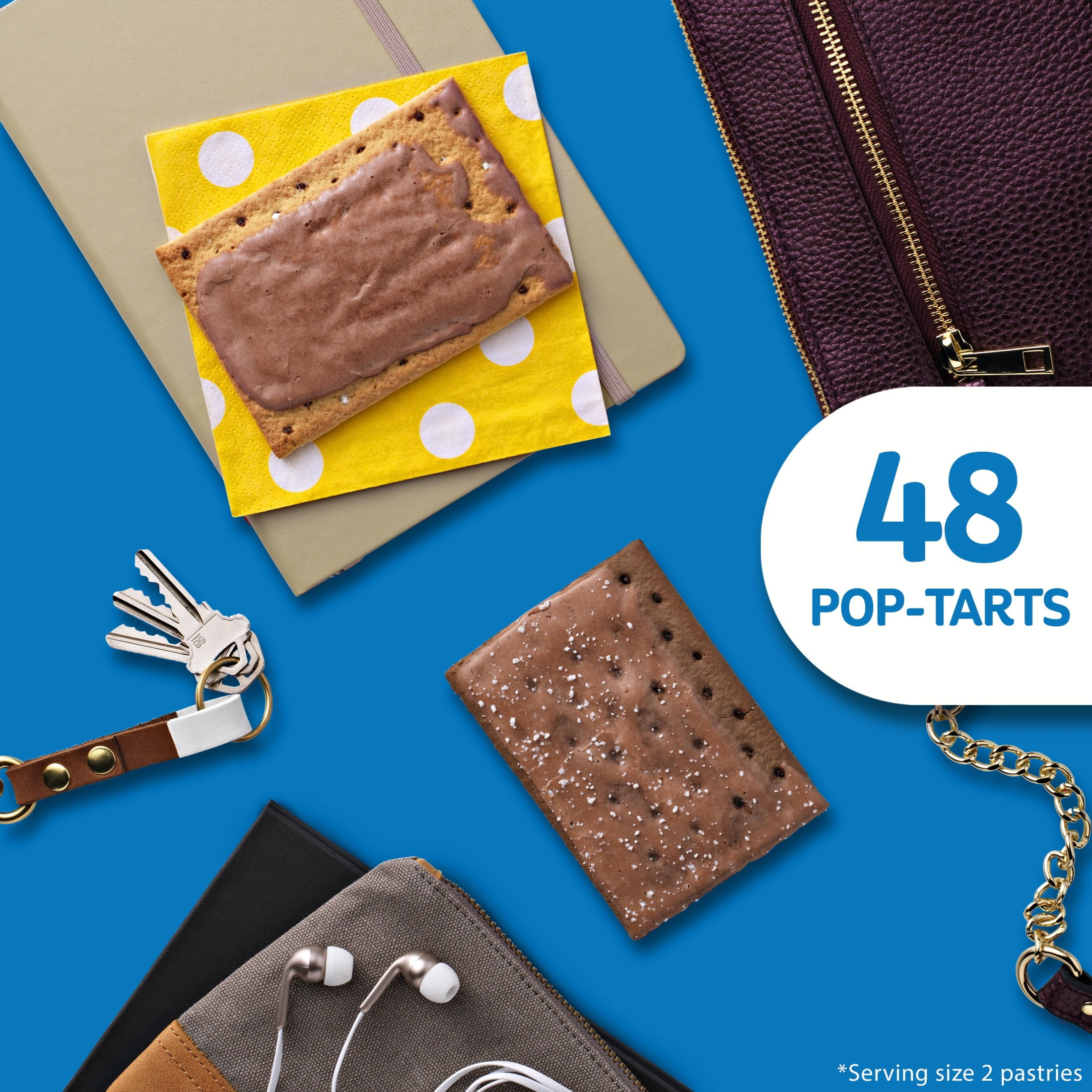 Pop-Tarts Variety Pack Toaster Pastries, Breakfast Foods, Shelf-Stable, 81.2 oz (48 Count)