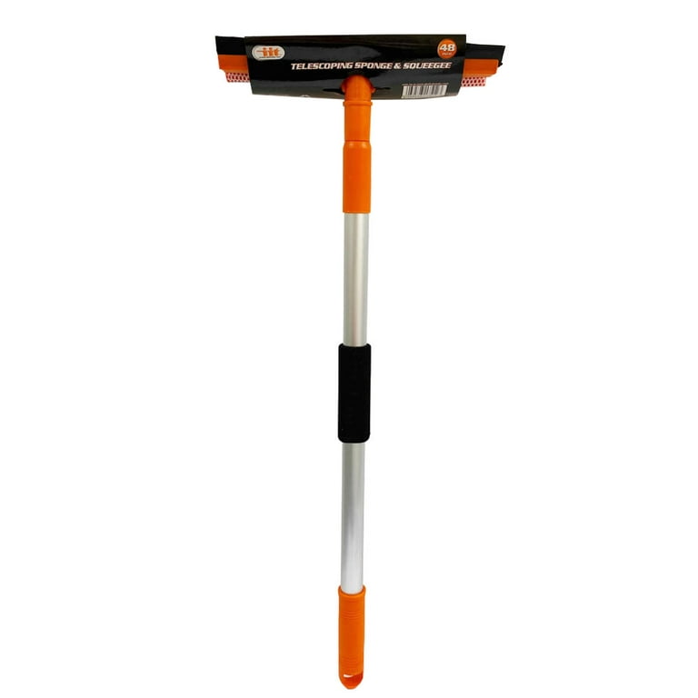 Ultra-Wash Brush / Squeegee With Soap Dispenser And Telescoping Handle