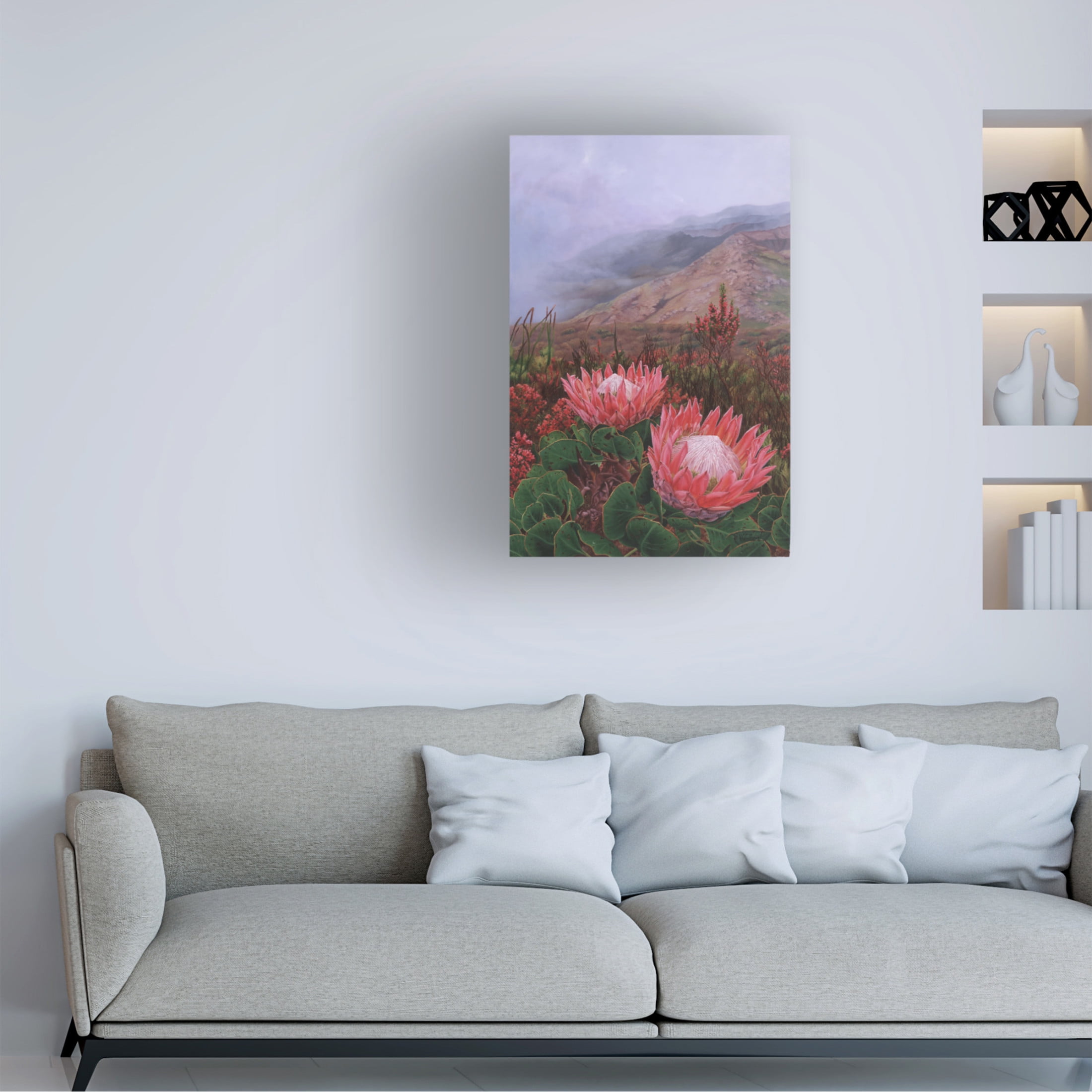Canvas Wall Art - Delene Lambert 'In the Eye of the Beholder Proteas' Wall Art for Living Room, Bedroom, or Office Décor by Trademark Fine Art - 12 x 19 Inches