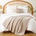 thumbnail image 5 of Beige Throw Blanket,Chenille Knit Throws for Couch Bed Chair,Neutral Home Decor, 51"x 67", 5 of 9