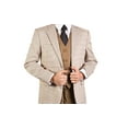 thumbnail image 3 of B-104 Tan 3Pc Compose Suit With Vest by Alberto Nardoni Brand Designer, 3 of 3