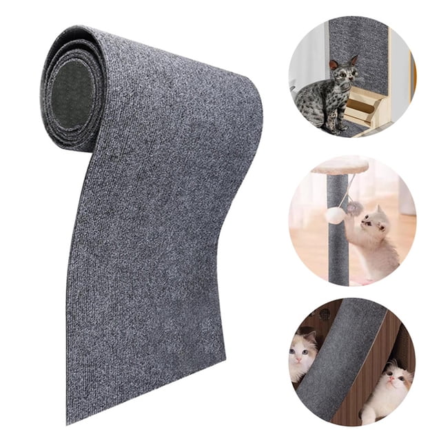 Gray Self Adhesive Felt Fabric, Drawer Liner, Trimmable Self-adhesive Carpet Mat For Cat Tree Racks, Cat Scratching Board, Cat Walls, Steps, Cat Grab