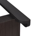 thumbnail image 6 of Wooden Dark End Table, SESSLIFE 2 Tiers Side Table with Storage Shelf, Simplistic Square Bedside Table for Bedroom Living Room, 14.9 (L) x 14.9 (W) x 18.5 (H)inches, X2507, 6 of 7