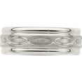 thumbnail image 4 of Sterling Silver Ss 7mm Brushed Fancy Band Size 13 Made In United States qwb132b-13, 4 of 5
