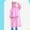01 Pink, variant on Freshbabe Kids Transparent Hooded Raincoat Waterproof Long Sleeve Full Button Rain Poncho With Drawstring Hood For School, Outdoor Play & Rainy Days