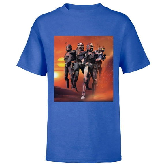 Star Wars The Bad Batch Hunter Wrecker Tech Crosshair Sunset Standard - Short Sleeve T-Shirt for Kids – Customized-Royal