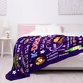 thumbnail image 5 of Korean Drama Gifts, K-Drama Blanket, Kpop Gifts, K Drama Gifts for Women - Purple - 50"X60", 5 of 7