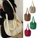 thumbnail image 2 of Bolso de paja tejido hueco de gran capacidad, bolso de mano elegante de un solo hombro para viajes, playa y compras., 2 of 7