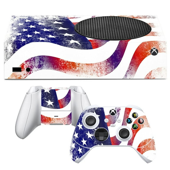 VWAQ American Flag Skin For Xbox Series S Console and Controllers - Vinyl Decal To Fit Xbox Series S - XSRSS11 [video game]
