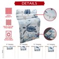 thumbnail image 4 of Blue Turtle Coastal Short Table Runner 48 Inches Long,Beach Starfish Nautical Coral Botanical Cotton Linen Table Runners Dresser Scarves,Fabric Tabletop Scarf Furniture Cover for Dinner Party 13"x48", 4 of 8