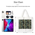 thumbnail image 3 of Yiaed Lilies Flowers Print Fluffy Shoulder Bag Plush Bags Women Ladies Tote Bag Fluffy White Furry Purse Handbag for Autumn and Winter, 3 of 7