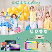 JYX Karaoke Machine for Kids Adults, Portable Karaoke Speaker Bluetooth with 2 Microphones, Rgb Lights, Best Gift for Girls/ Boys
