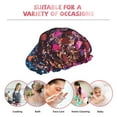 thumbnail image 6 of Kdxio Heart Confetti on Glitter Print Shower Cap for Women,Elastic and Reusable,Double Waterproof Layers Bathing Hat, 6 of 6