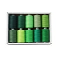 thumbnail image 1 of AMLESO Fils à Coudre Polyester 1000 Verges par Bobine pour Surjeteuse Tout Usage Vert, 1 of 7