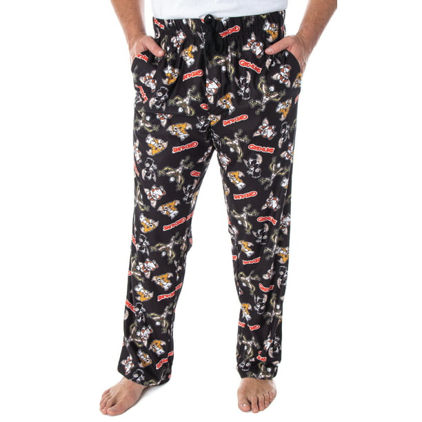 The Gremlins Men's Gizmo Stripe Daffy Mogwai Sleep Lounge Pajama Pants