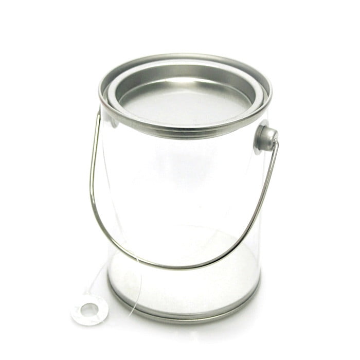 Clear Paint Pails Container Tin Lid, 3inch x 4inch