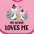thumbnail image 4 of Inktastic Zebra My Nonno Loves Me Boys or Girls Baby Bib, 4 of 4
