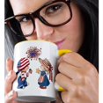 thumbnail image 2 of 3dRose, Vintage Child and Fireworks, 15oz Two-Tone Yellow Mug, 2 of 7
