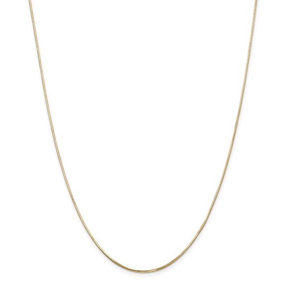 14K Yellow Gold necklace Snake chain Diamond-cut 16 in 1.2 mm