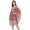 thumbnail image 2 of Moomaya Printed Kaftan For Womens Short Loose Kimono Beach Evening Loungewear Dress, 2 of 7