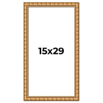 15x29 Frame Gold Real Wood Picture Frame Width 1.5 inches | Interior Frame Depth 0.5 inches |