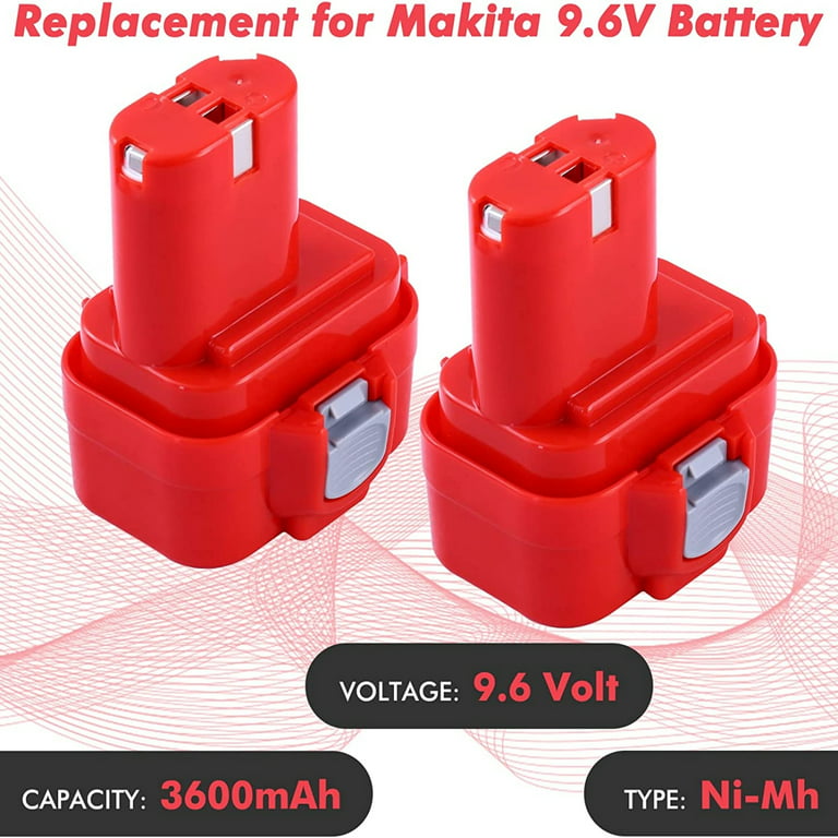 2x Makita PA09 / 9120 / 9133 / 9134 batteries (9.6 V, 3 Ah