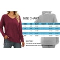 thumbnail image 6 of MOSHU V Neck Sweaters for Women Fall Lightweight Knit Pullover Sweater Side Slits Tops, 6 of 9
