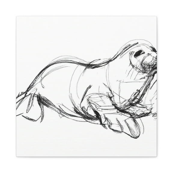 Harp Seal Neoclassicism - Canvas