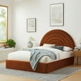 thumbnail image 1 of Solana King Platform Bed in Rust, 1 of 10