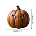 thumbnail image 3 of WUJGXI 4 Styles Resin Halloween Pumpkin Figurine Wrapped & Scary O Face Pumpkin Statues Fall Tabletop For Home Party Fireplace Ornament Decoration, 3 of 6