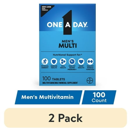 (2 pack) One A Day Men's Multivitamin Tablets, Multivitamins for Men, 100 Count