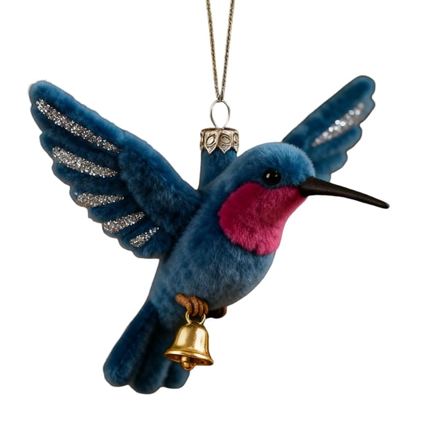 Adorno navideño de colibrí colorido, adorno de acrílico para espejo retrovisor de coche, forma de pájaro, para fiesta navideña