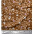 thumbnail image 1 of Soimoi Poly Georgette Fabric Leaves & Carnation Floral Print Fabric by The Yard 52 Inch Wide, 1 of 1