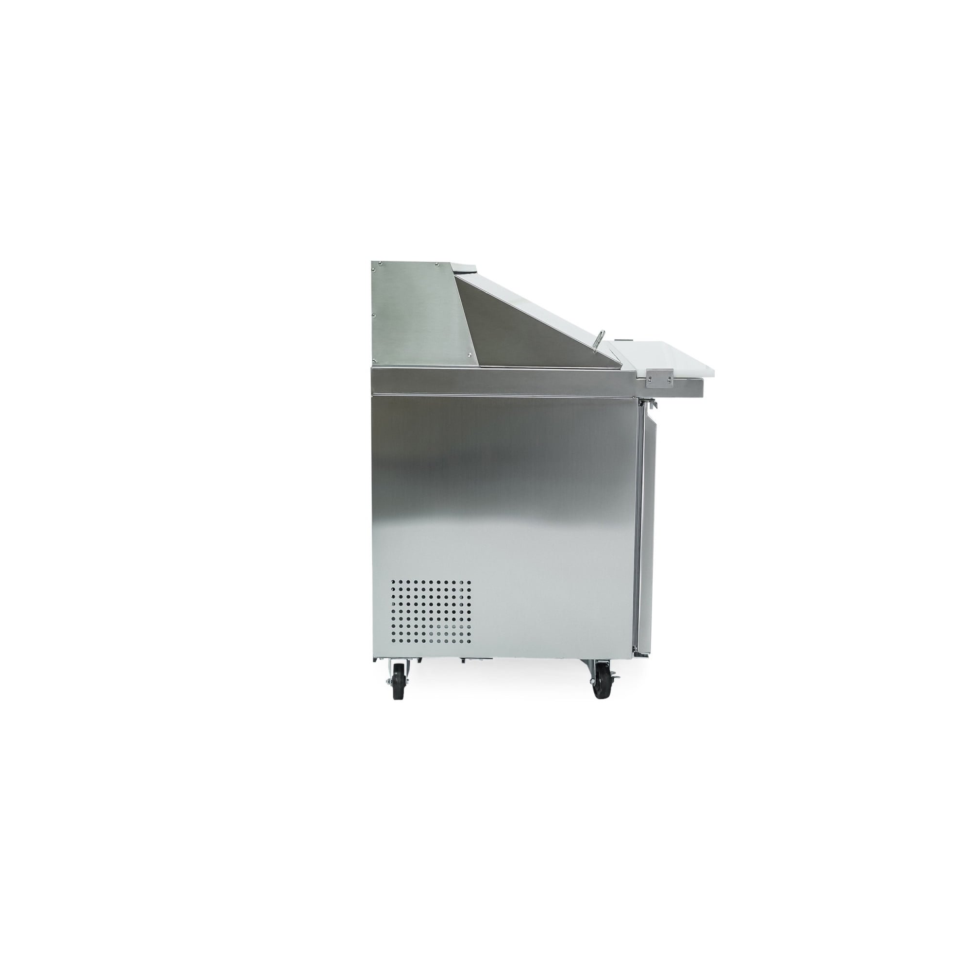 Norpole 60 in. W 15 cu. ft. 2-Door Mega Top Prep Table Commercial Refrigerator in Stainless Steel in Stainless Steel