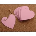 thumbnail image 2 of 100 Pcs Heart Shape Blank Cardstock Tags Bonbonniere Wedding Favor Gift Tag with Free Natural Jute Twine - Colors Available, 2 of 5