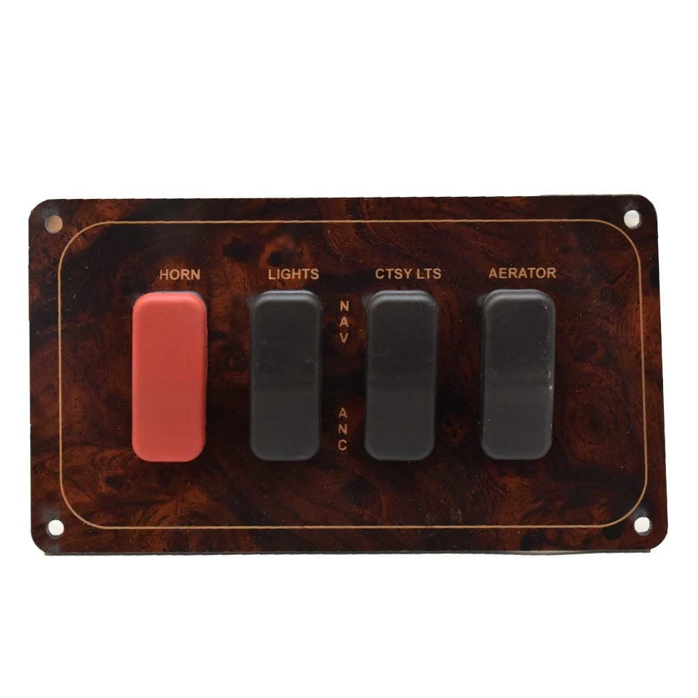 Tracker Boat Switch Panel 167830 w/ Fuse Block 6 1/4 x 3 1/2 Inch