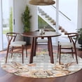 thumbnail image 3 of Easter Rabbits Round Area Rug 5Ft Washable Circle Rugs for Living Room Bedroom, Spring Floral Butterfly Animal Gray Plaid Non-Slip Carpet Floor Mats Indoor Outdoor Carpet Runner Aesthetic Home Decor, 3 of 8