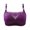 Purple, variant on Full Coverage Wireless Bra with Adjustable Straps Lace Overlay Seamless Design for Everyday Comfort and Support